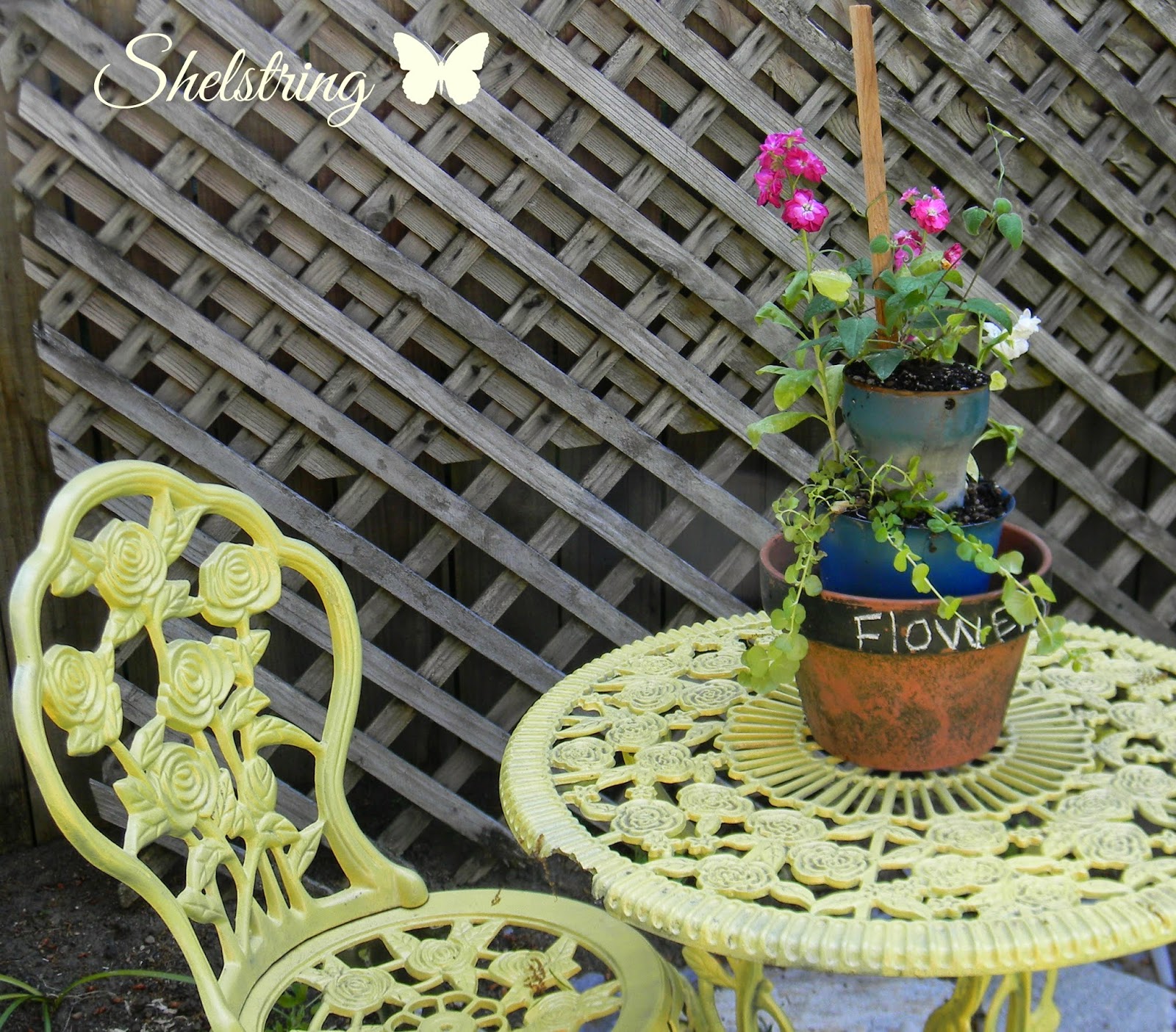 shelstring blog: Water Heater Draft Hood turned Tier Planter