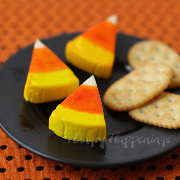 Candy Corn Cheese Wedges by Hungry Happenings