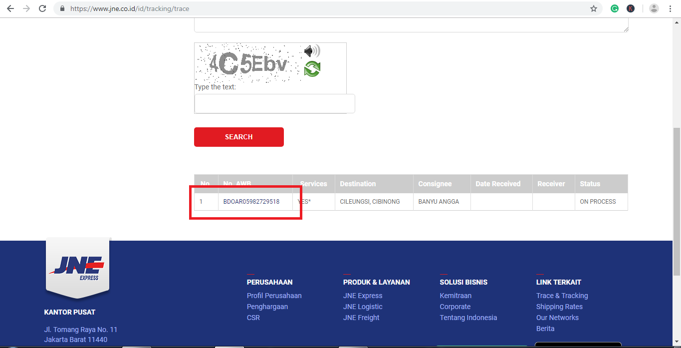 Cara Cek Resi Jne Akurat Dengan Mudah