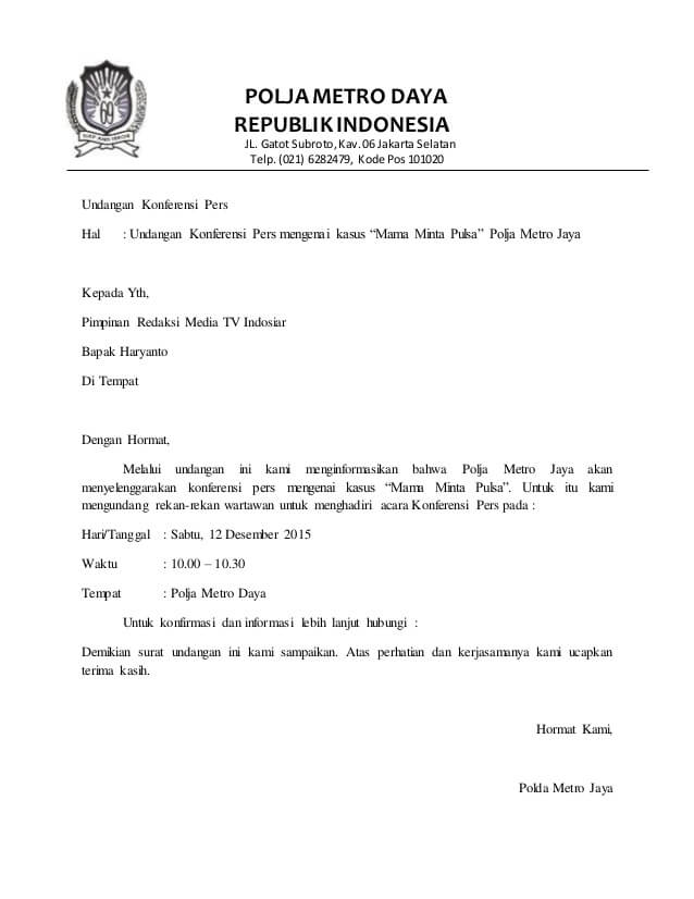 Contoh Surat Formal Perusahaan Suratsuratxyz