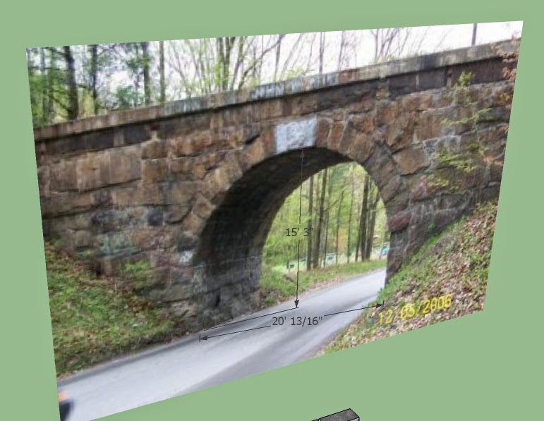 Nirvana Valley Model Railroad Stone Arch Bridges, 3d printed, Down on