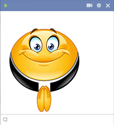 Praying smiley for Facebook