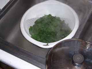 Drain the spinach