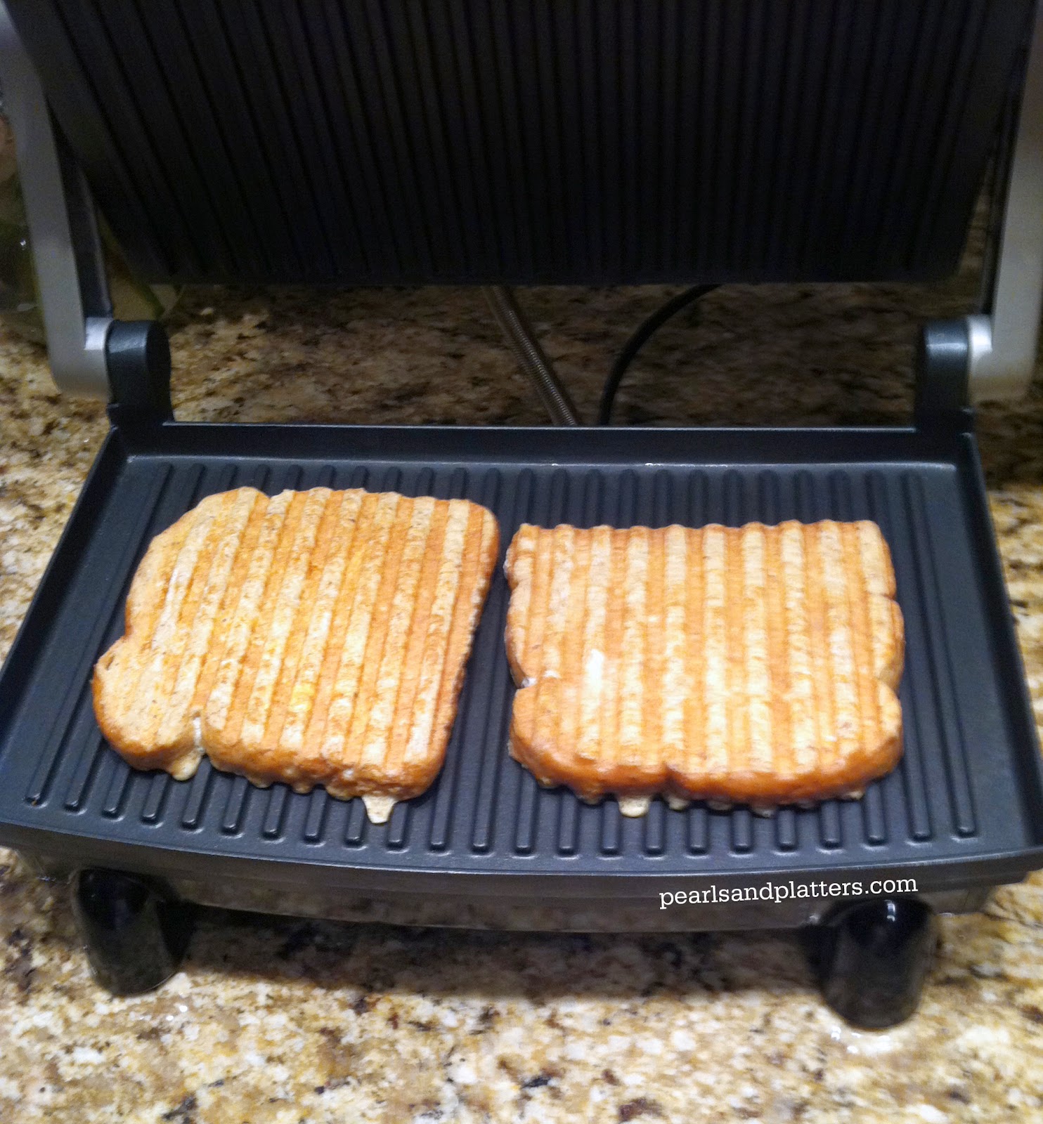 Pearls and Platters Bananas Foster Panini Press French Toast