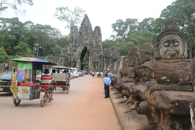 The entrance gate of Bayon Temple in Angkor Province of Siem Reap, Cambodia The entrance gate of Bayon Temple in Angkor Province of Siem Reap, Cambodia