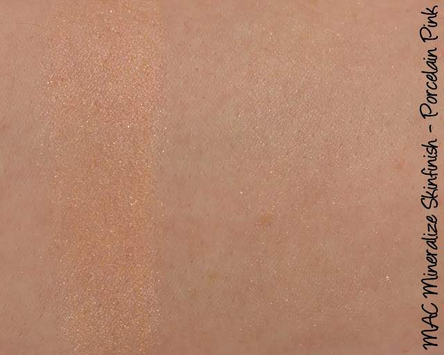 MAC Monday: Porcelain Pink Mineralize Skinfinish Swatches & Review