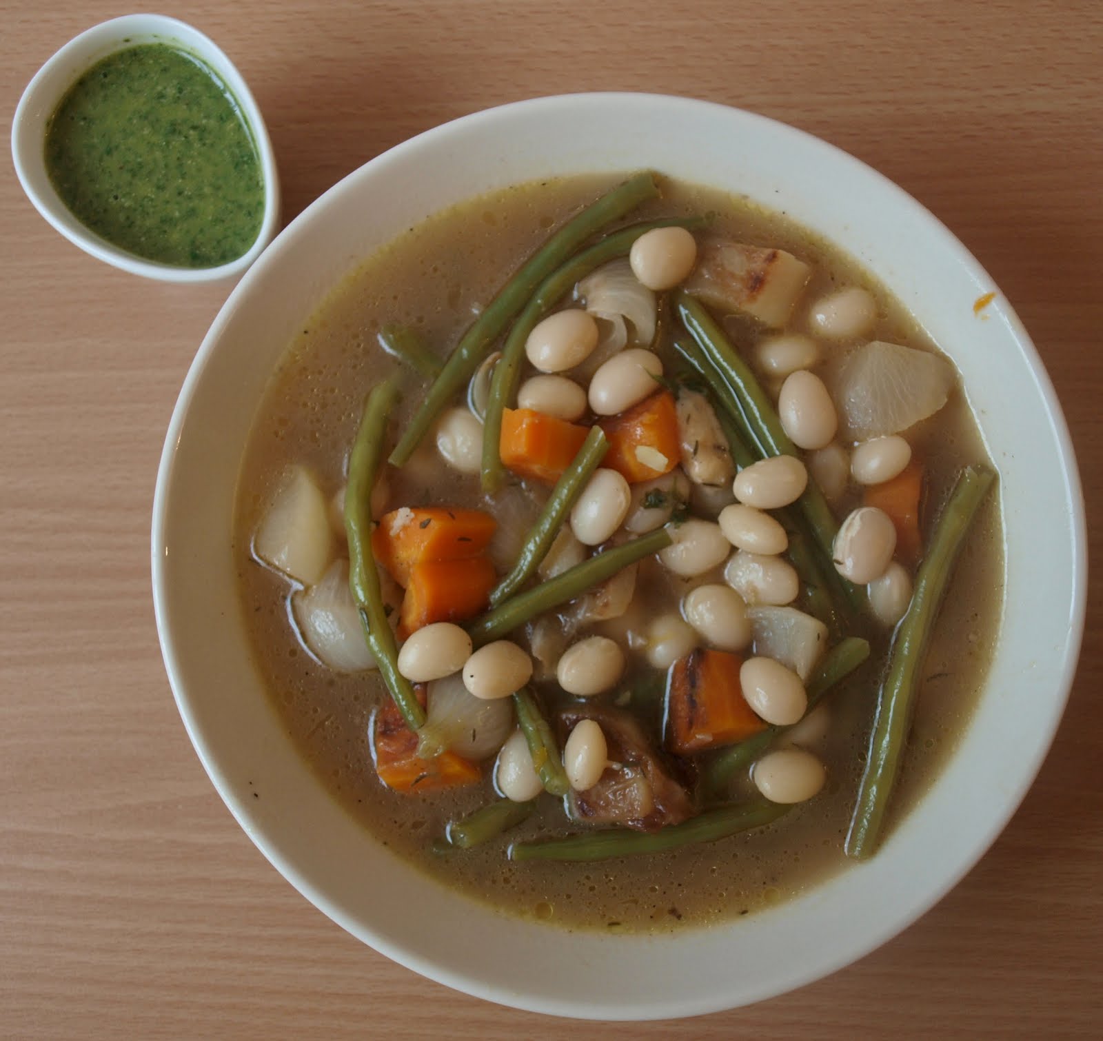 À la casserole ! Bouillon de veau et de légumes aux cocos de Paimpol