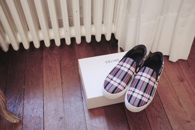 celine plaid sneakers