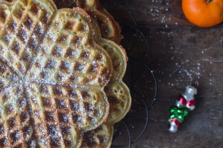 gluten free Christmas Waffles with spices