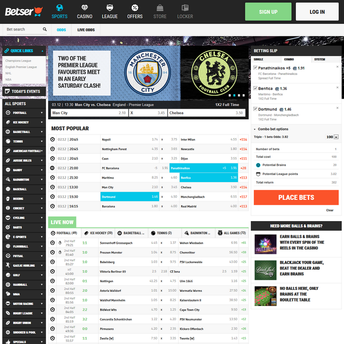 Betser Bookmaker Betser Screen