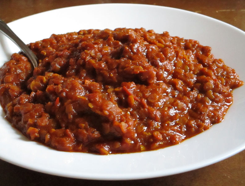 Red Lentils in a Spicy Tomato Sauce (Ye'misser Wot Be'timatim) Lisa's