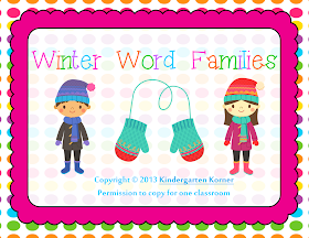 http://www.teacherspayteachers.com/Product/Winter-Word-Families-Literacy-Centers-471876