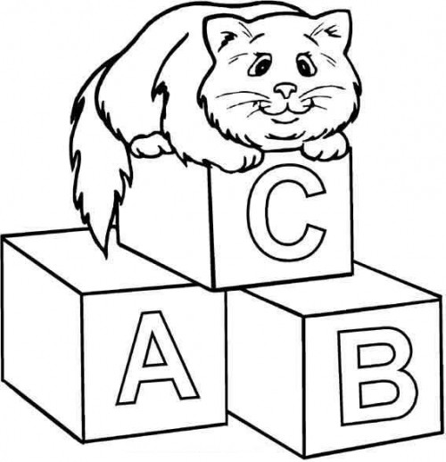 abc block coloring pages - photo #12