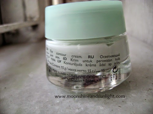 Oriflame Optimals seeing is believing eye cream review, Indian beauty blog