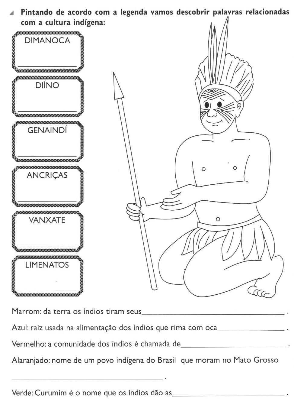 ALFABETIZAÇÃO DIVERTIDA DIA DO ÍNDIO ATIVIDADES ALFABETIZAÇÃO DIVERTIDA DIA DO ÍNDIO ATIVIDADES