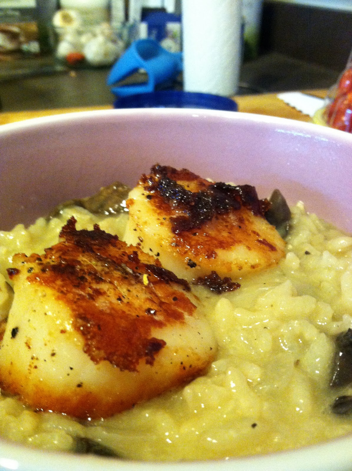 The Unlawful Cook Shroomie Scallop Risotto