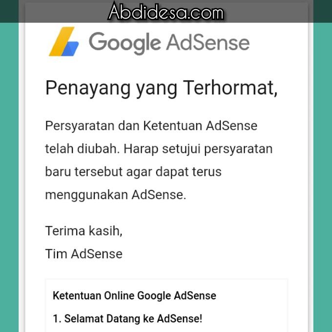 Review Syarat dan Ketentuan Baru Google Adsense 21 Mei 2018
