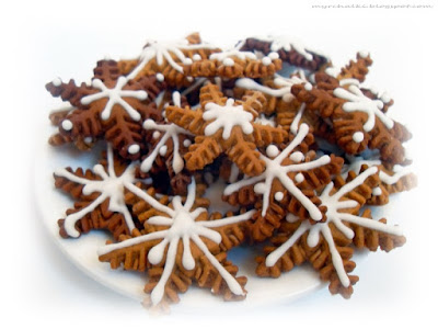имбирное печенье снежинки
