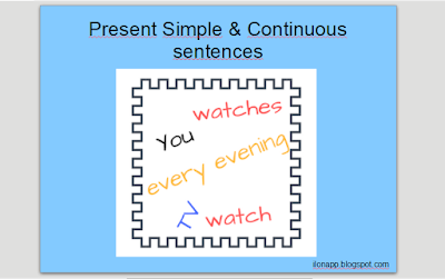 Present Simple and Continuous sentences Present Simple and Continuous sentences