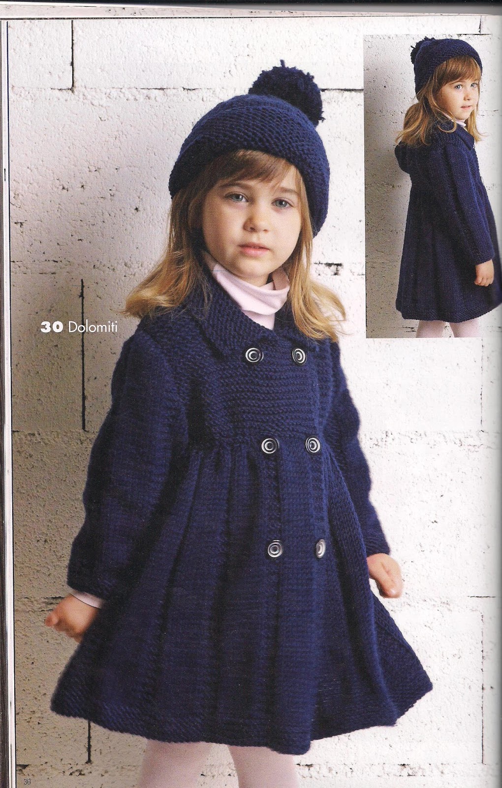 d'Or Abrigos niñas. Con patrones.