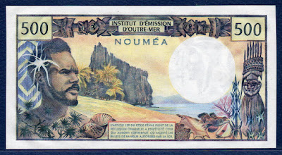 New Caledonia Nouméa money 500 Pacirfic Francs banknote