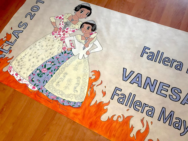 Alfombra para decorar el portal de casa Fallera Mayor Alfombra para decorar el portal de casa Fallera Mayor
