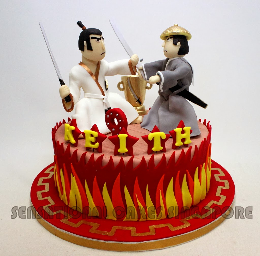 The Sensational Cakes: SAMURAI WARRIOR CAKE SINGAPORE / SHOGUN NINJA FIGURINES SUGARCRAFT SINGAPORE