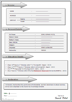 One Page Resume/CV Format with thumbnail