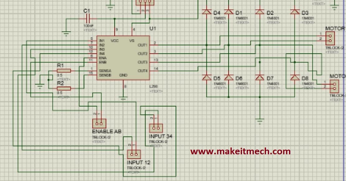 labwire: Motor Driver circuit L298 and IR2104 motor driver circuits