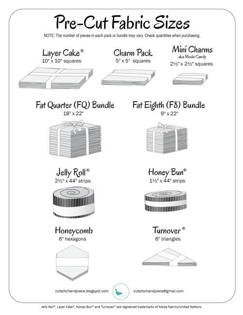 Cut, Stitch + Piece Monica Curry Quilt Designs PRINTABLES