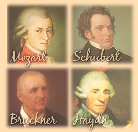 Mozart, Schubert, Bruckner, Haydn
