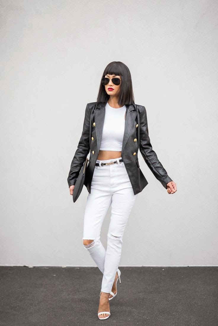 micah gianneli black and white outfit