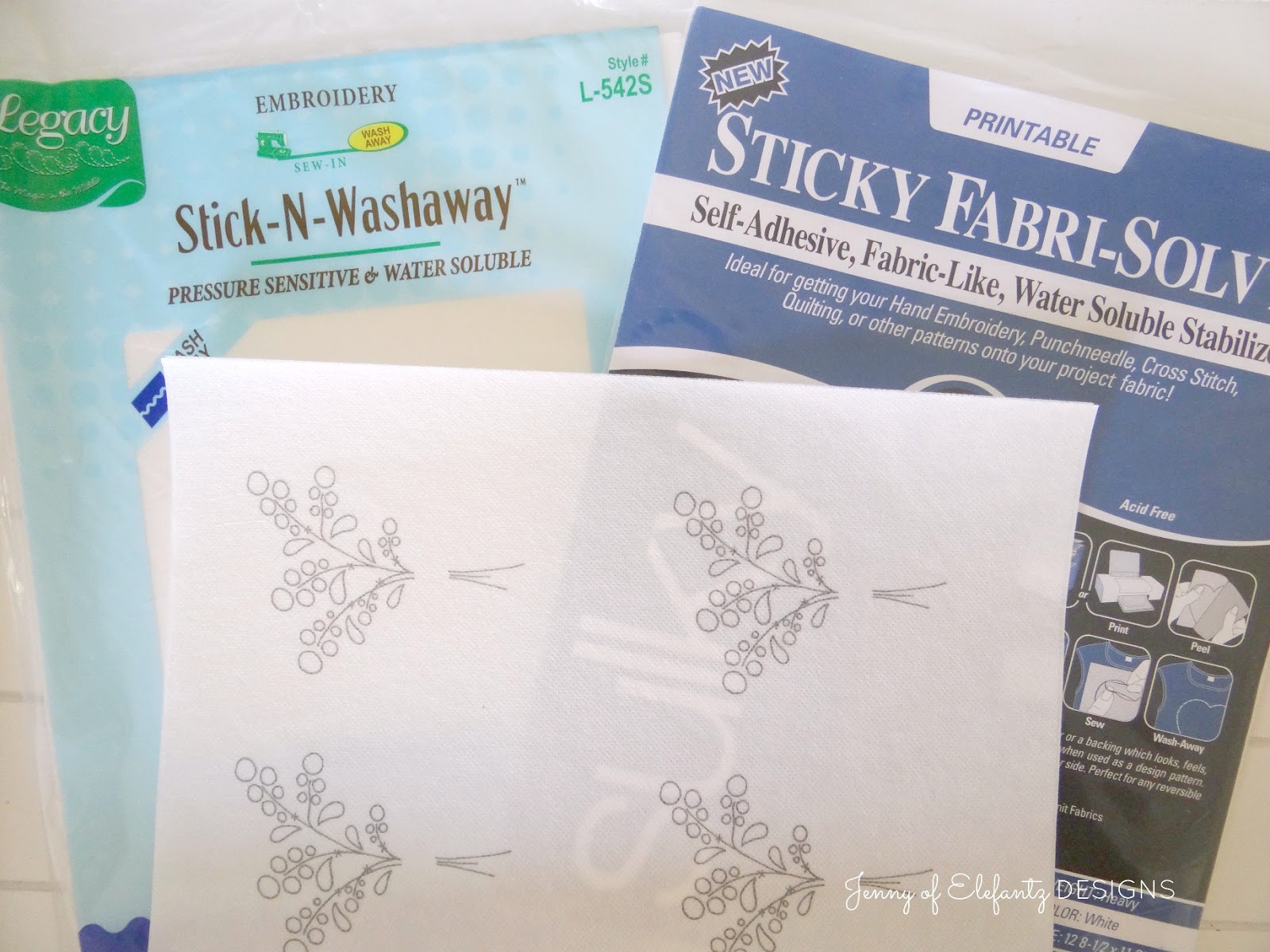 Sulky Stick n Stitch Water Soluble Printable Paper, Hand Embroidery, Punch Needle, Stick