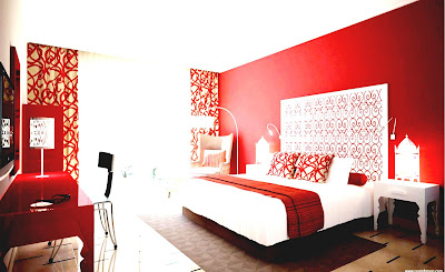 แบบห้องนอนสีแดง