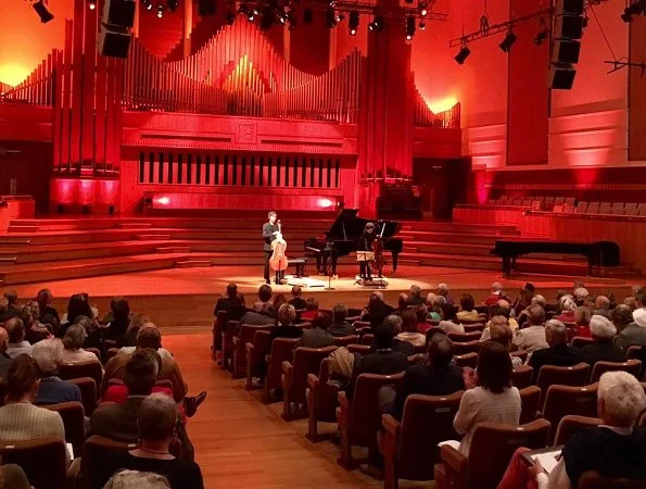 Queen Mathilde attended the first session of the Queen Elisabeth Cello competition at the Flagey cultural center in Brussels