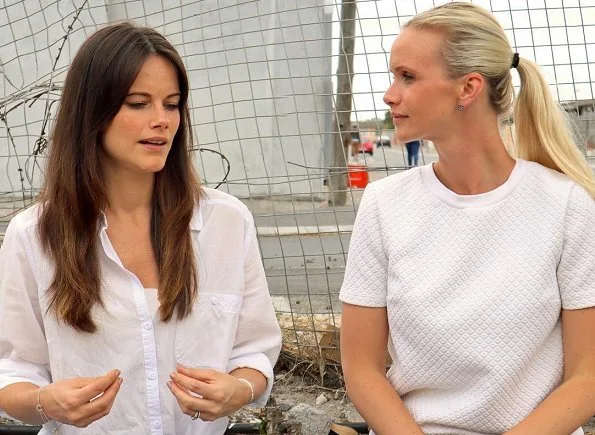 Princess Sofia of Sweden and Frida Vesterberg attended a meeting in Gugulethu