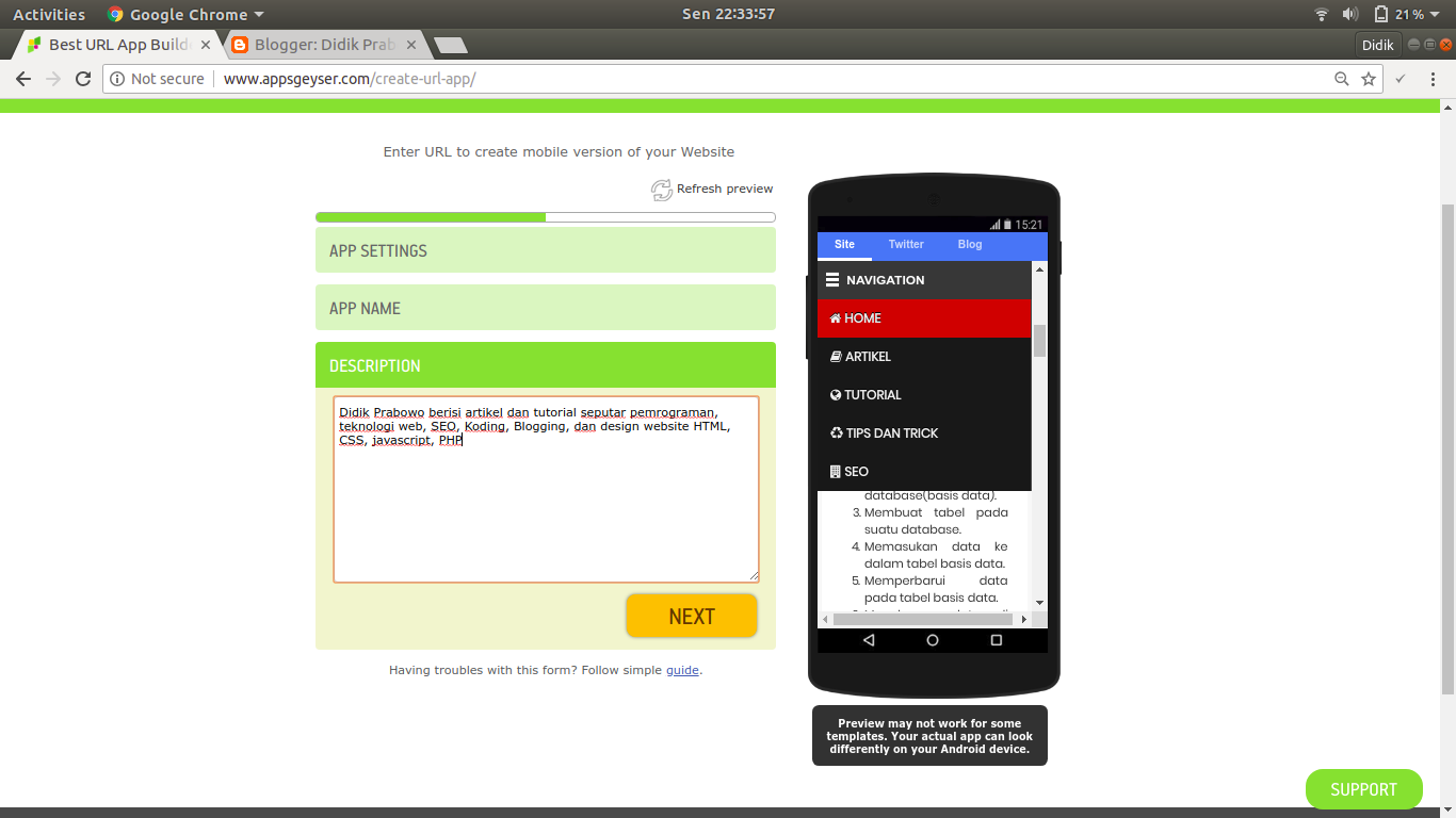 Cara mudah mengubah website menjadi aplikasi android Cara mudah mengubah website menjadi aplikasi android