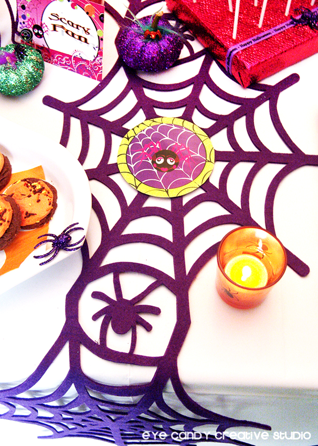 scary fun, spider web runner, halloween dessert ideas, cookies