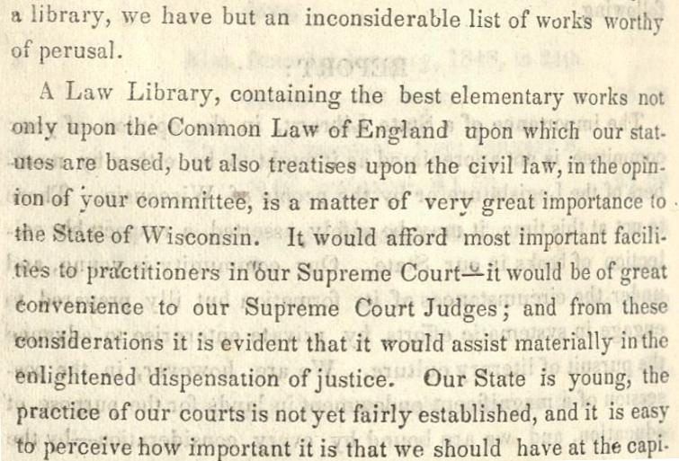 Library Highlights Wisconsin Legislative journals