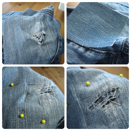 Sew: Mend Your Jeans {Fixing a hole in the thigh/butt or anywhere