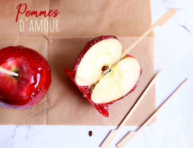 Recette facile des pommes d'amour comme à la fête