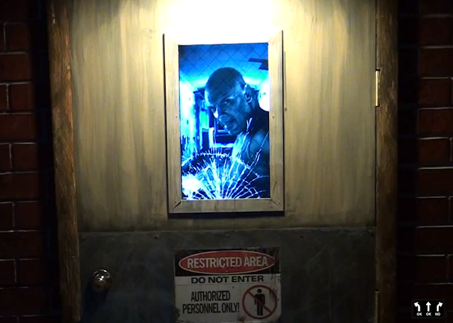 okokno Halloween Asylum Door LCD displays pneumatic mechanisms ok ok no
