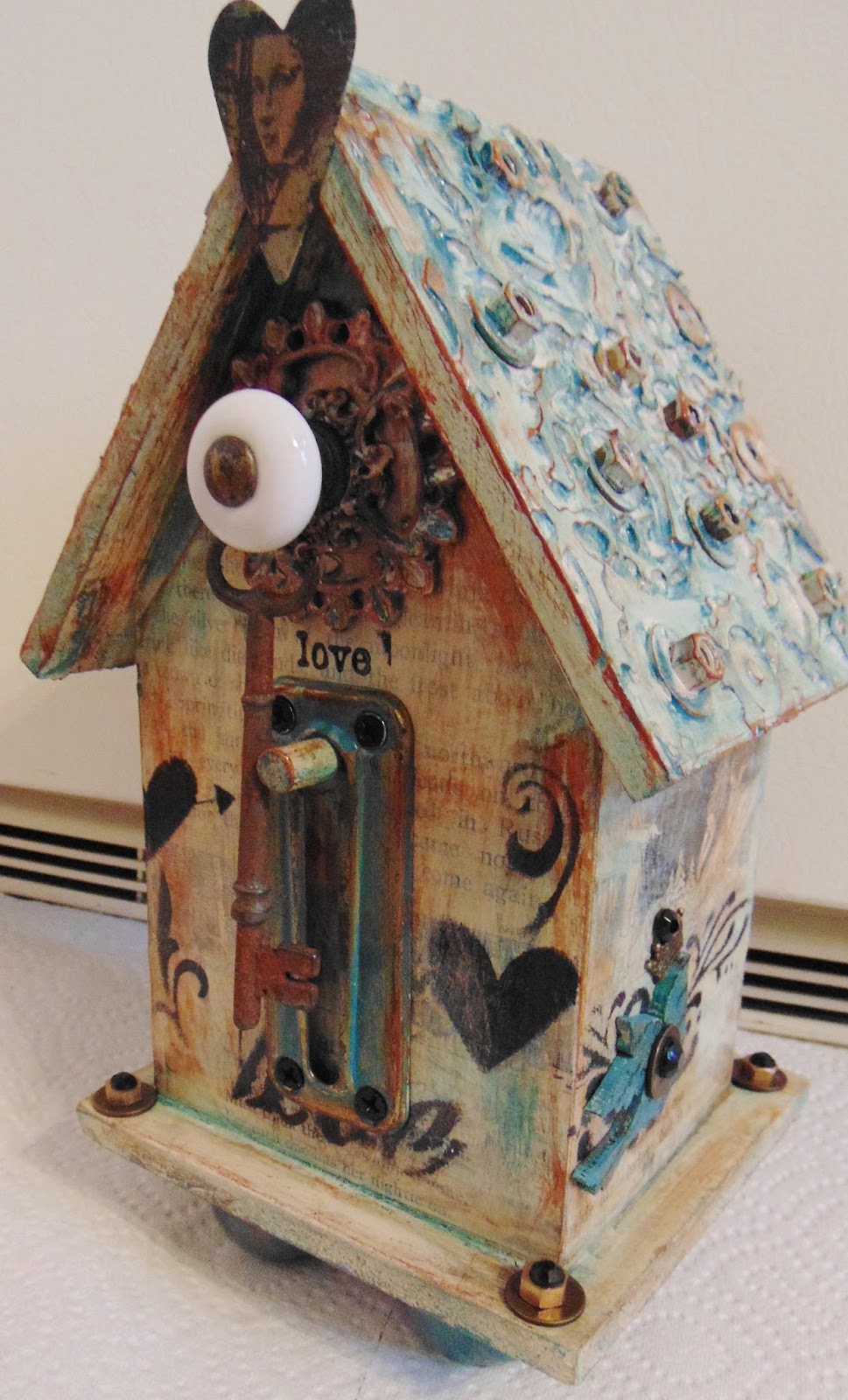 My Art Journal My Mixed Media Birdhouse Tutorial