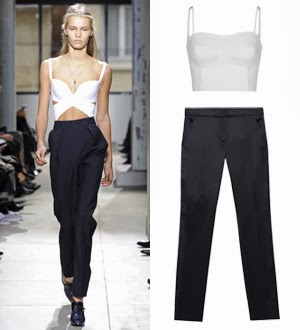 Pantalon de vestir con crop top Clearance