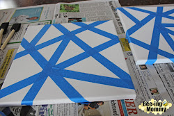 geometric tape using wall canvas painters decor paint painting diy easy triangle gray edges