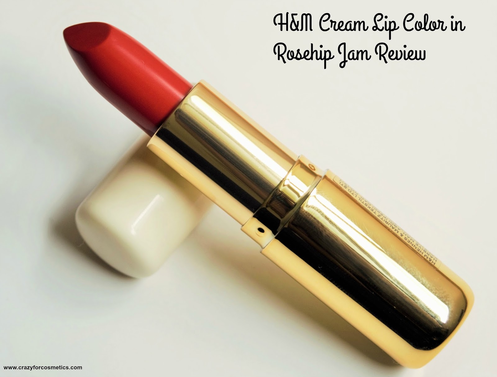 H&M Cream lip Color in Rosehip Jam Review Crazy for Cosmetics A