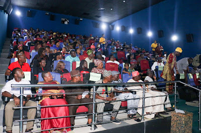  Tunde Kelani, Oga Bello, Chief Olusegun Obasanjo, Spiff at the official opening of OOPL cinema in Abeokuta Ogun State