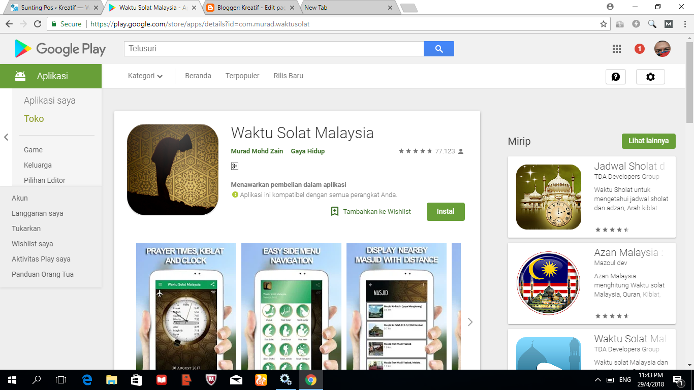 aplikasi arah kiblat