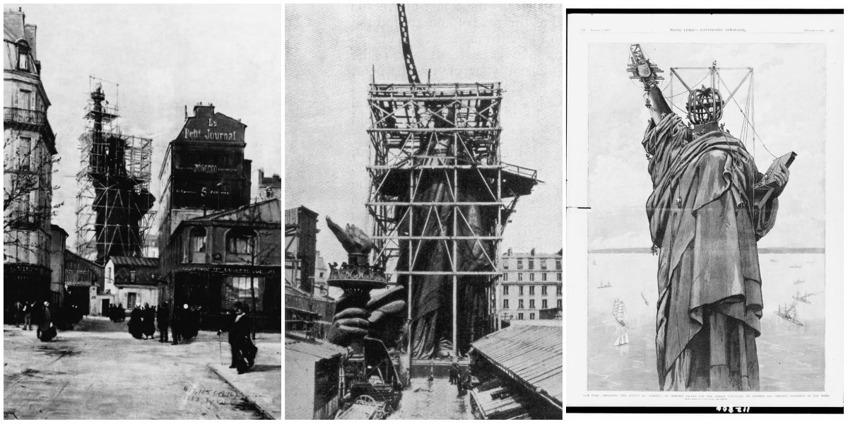 Rare Vintage Photos of the Statue of Liberty Under Construction and