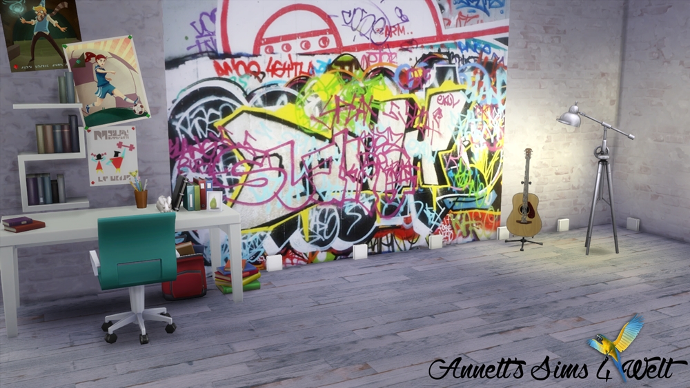 Sims 4 CC's The Best Graffiti Walls by